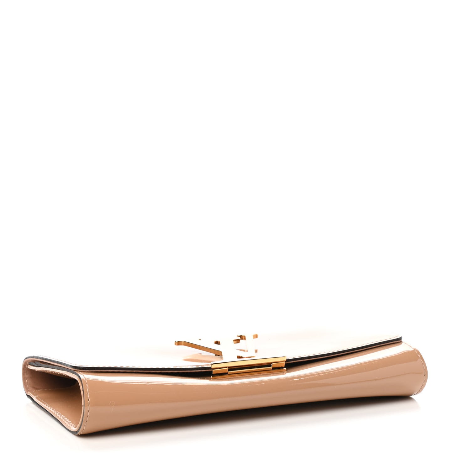 Patent Louise Clutch Nude