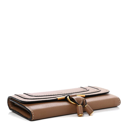 Chloe Calfskin Marcie Continental Flap Wallet Nut 3 of 4
