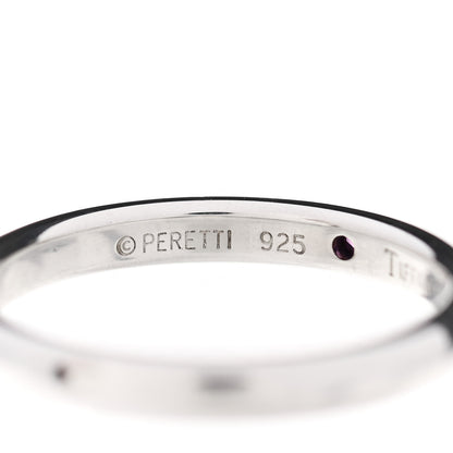 Tiffany Sterling Silver Pink Sapphire Elsa Peretti Band Ring 53 6.25 5 of 5