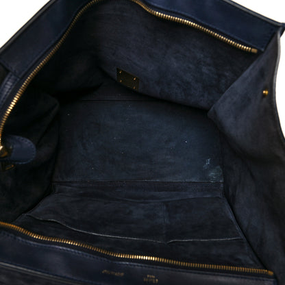 Celine Smooth Calfskin Suede Medium Tri-Color Trapeze Midnight 4 of 19