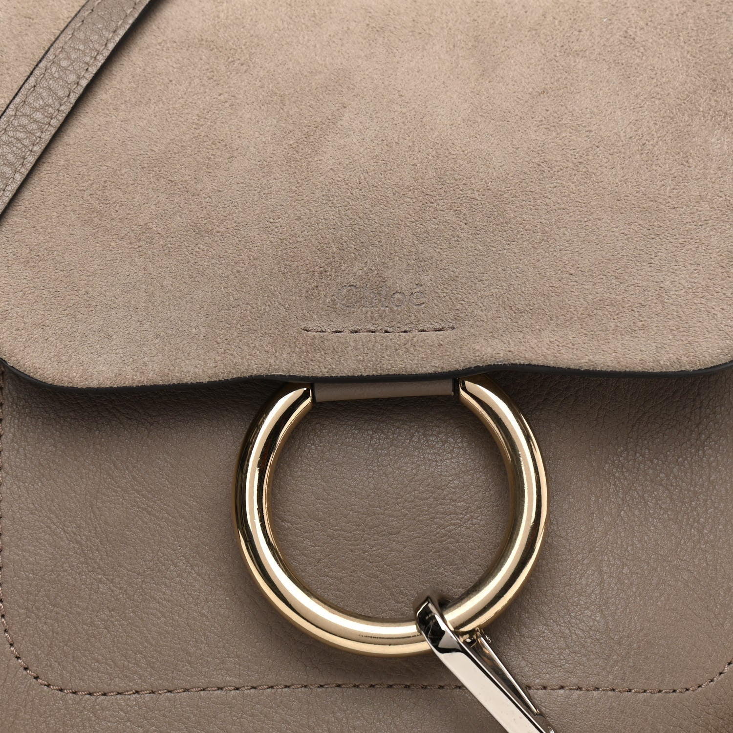 Chloe Suede Calfskin Small Faye Backpack Motty Grey 8 of 16