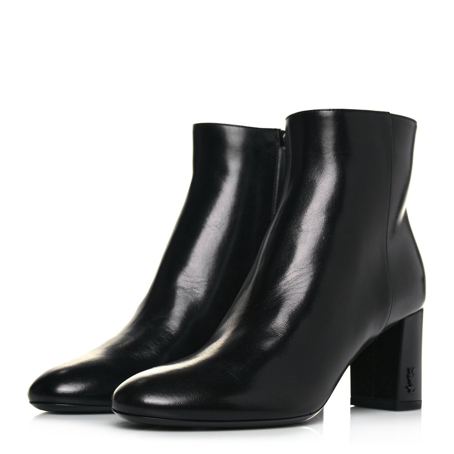 Calfskin Loulou 70 Ankle Boots 35.5 Black