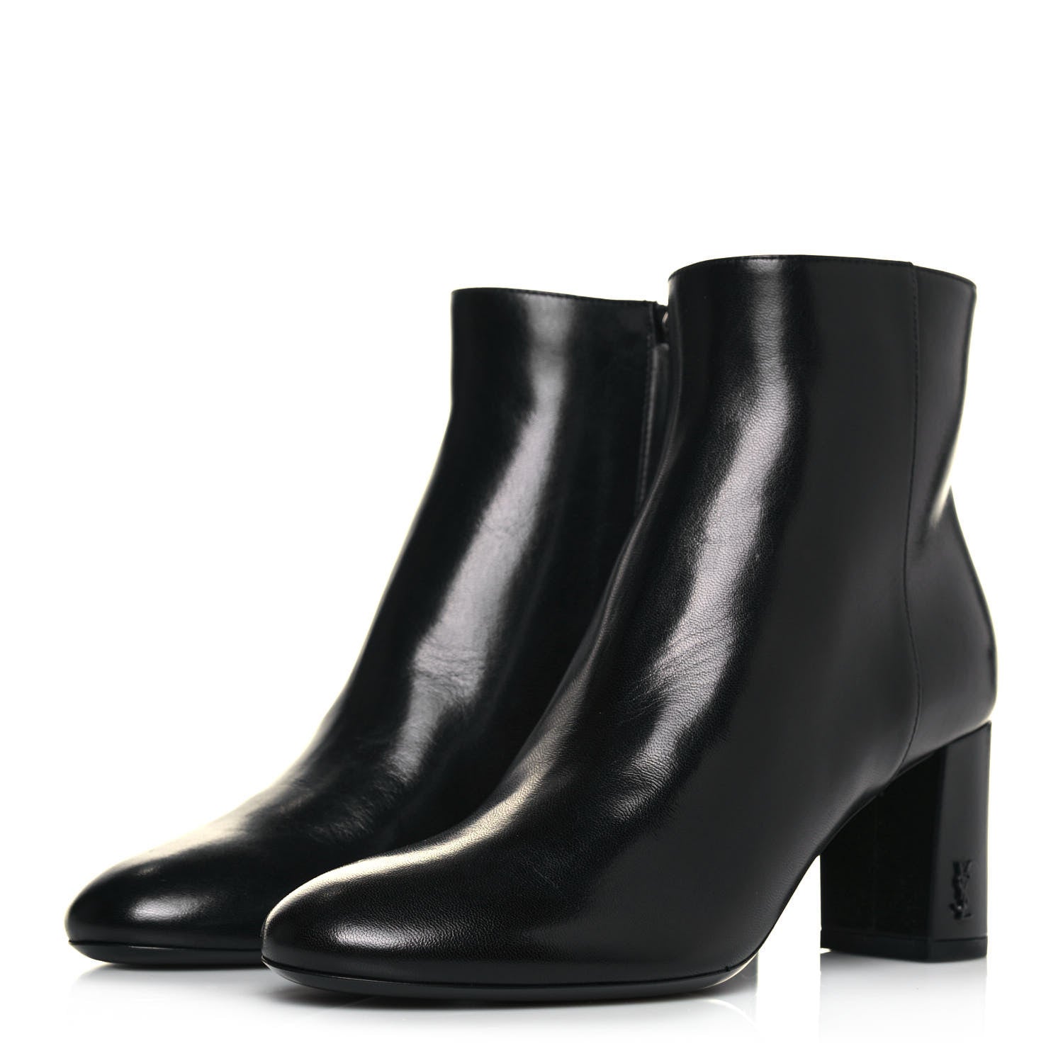Saint Laurent Calfskin Loulou 70 Ankle Boots 35.5 Black 3 of 9