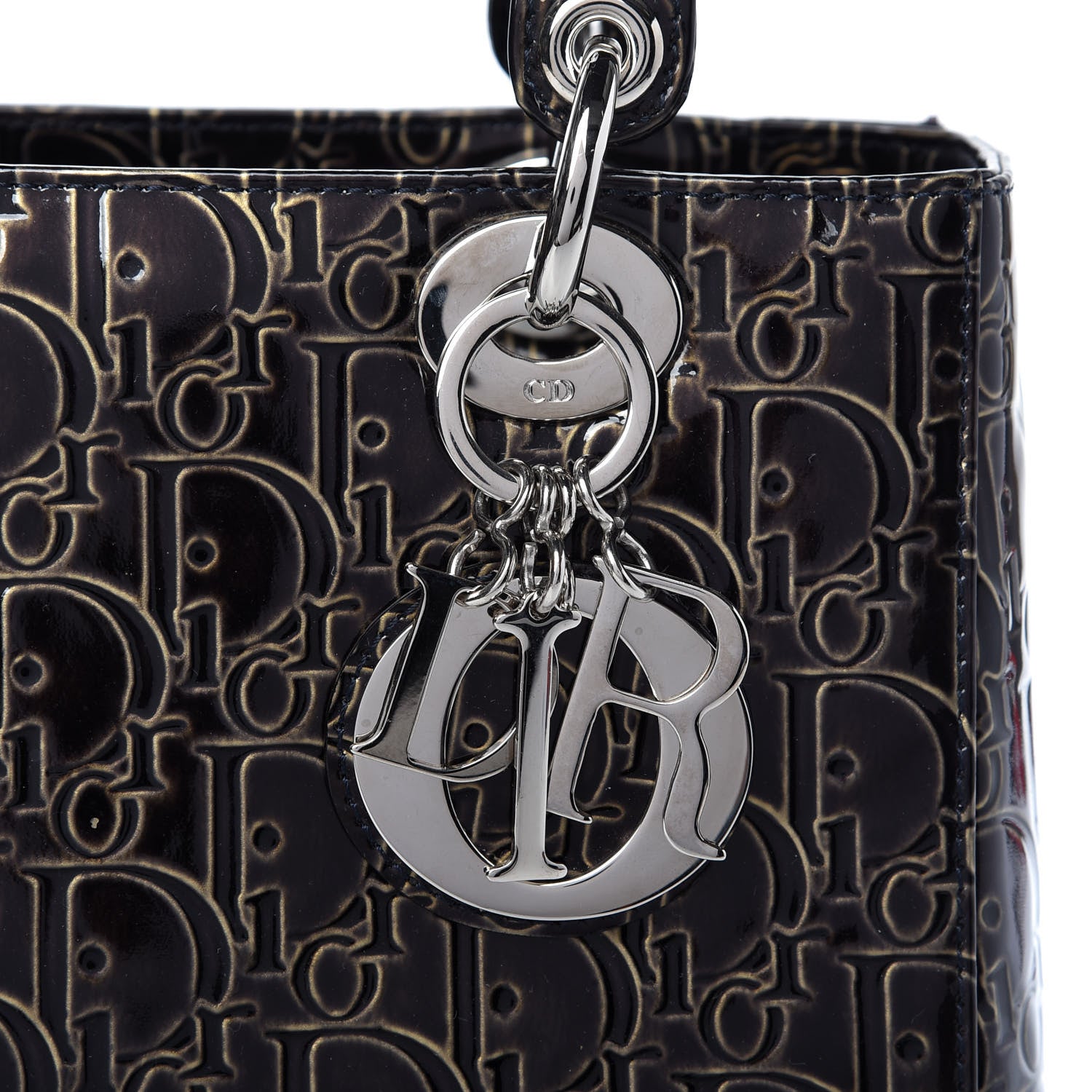 Christian Dior Patent Ultimate Medium Lady Dior Brown 10 of 10