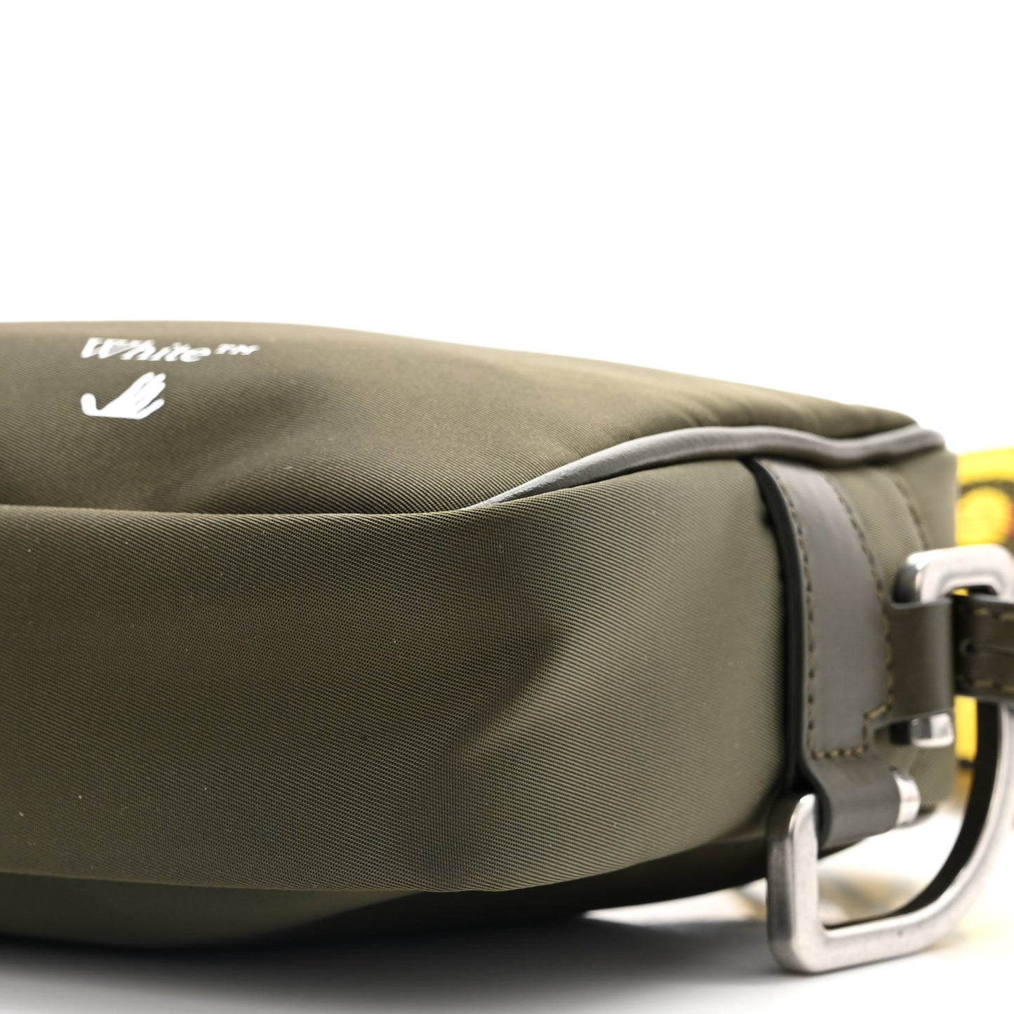Nylon Logo Print Crossbody Bag Olive Green