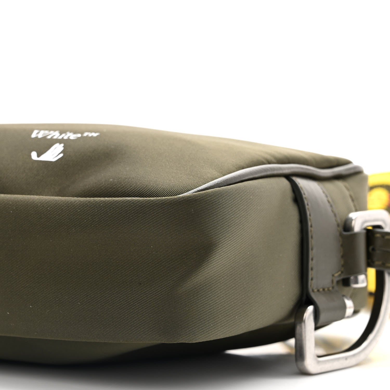 Off-White Nylon Logo Print Crossbody Bag Olive Green 9 of 9