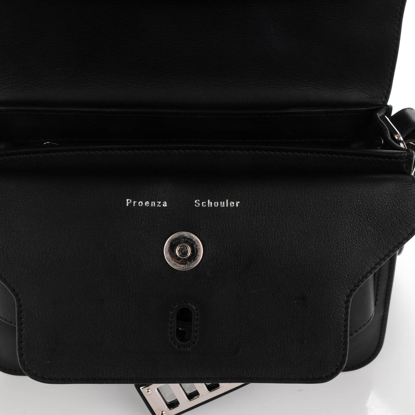 Calfskin Mini PS11 Classic Shoulder Bag Black