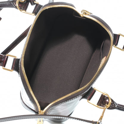 Louis Vuitton Vernis Rayures Alma BB Amarante 7 of 7
