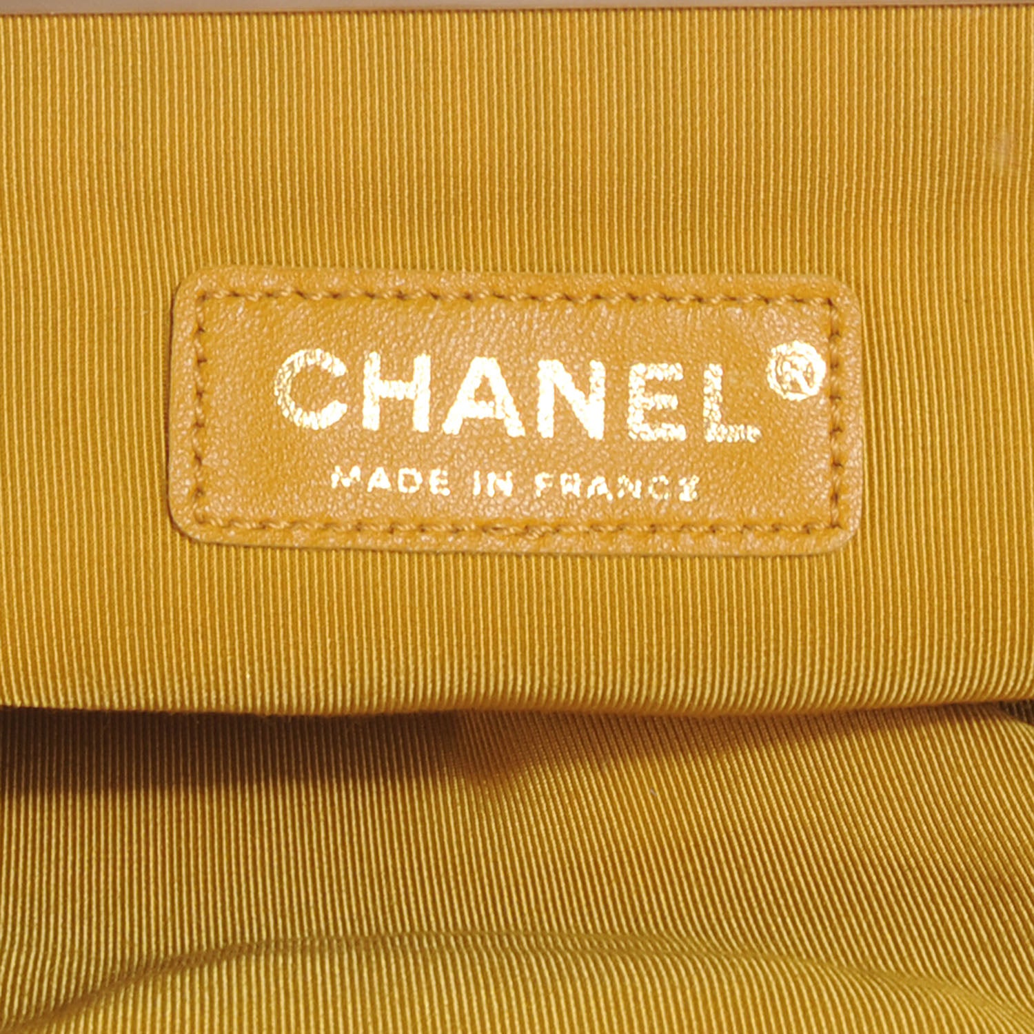 Chanel Pleated Jersey Bow Clutch Yellow 8 of 9