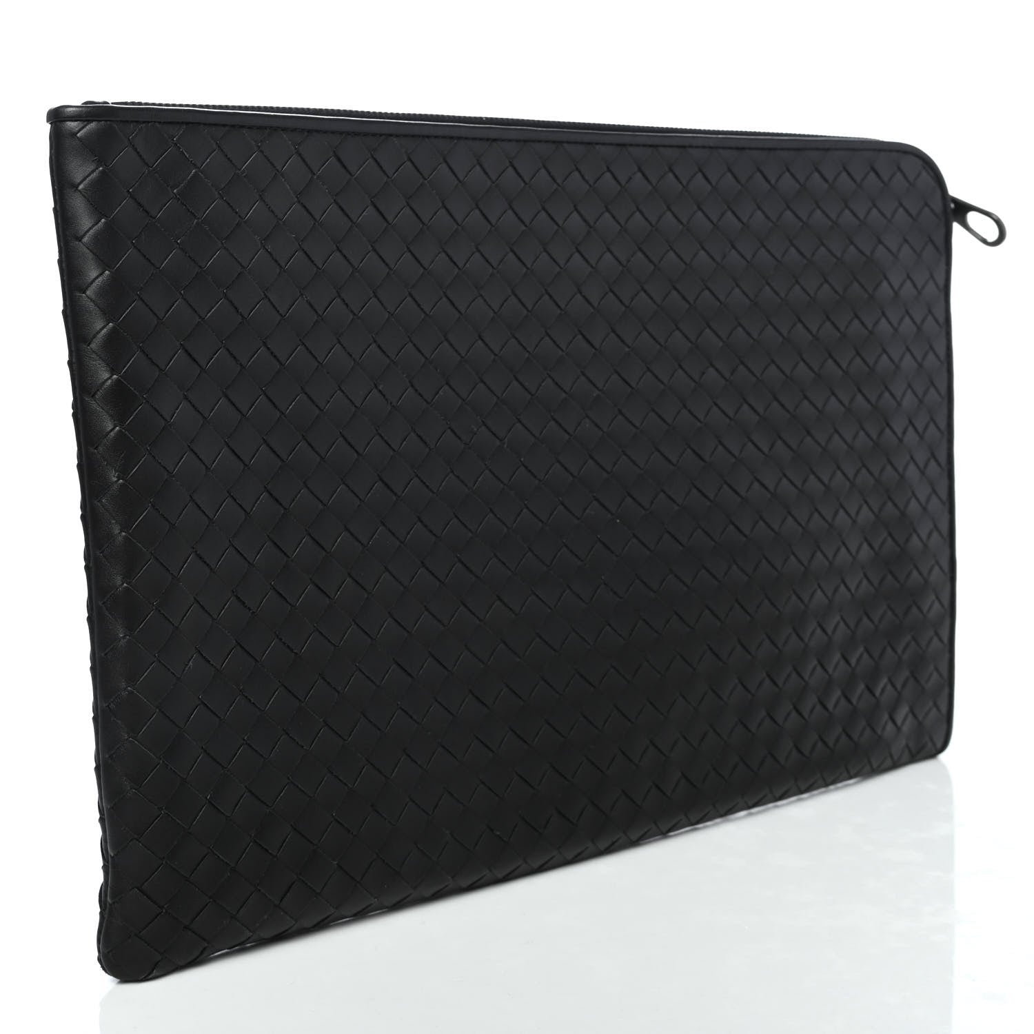 Bottega Veneta Nappa Intrecciato Flat Zip Pouch Black 2 of 4