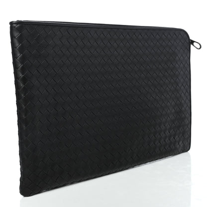 Bottega Veneta Nappa Intrecciato Flat Zip Pouch Black 2 of 4