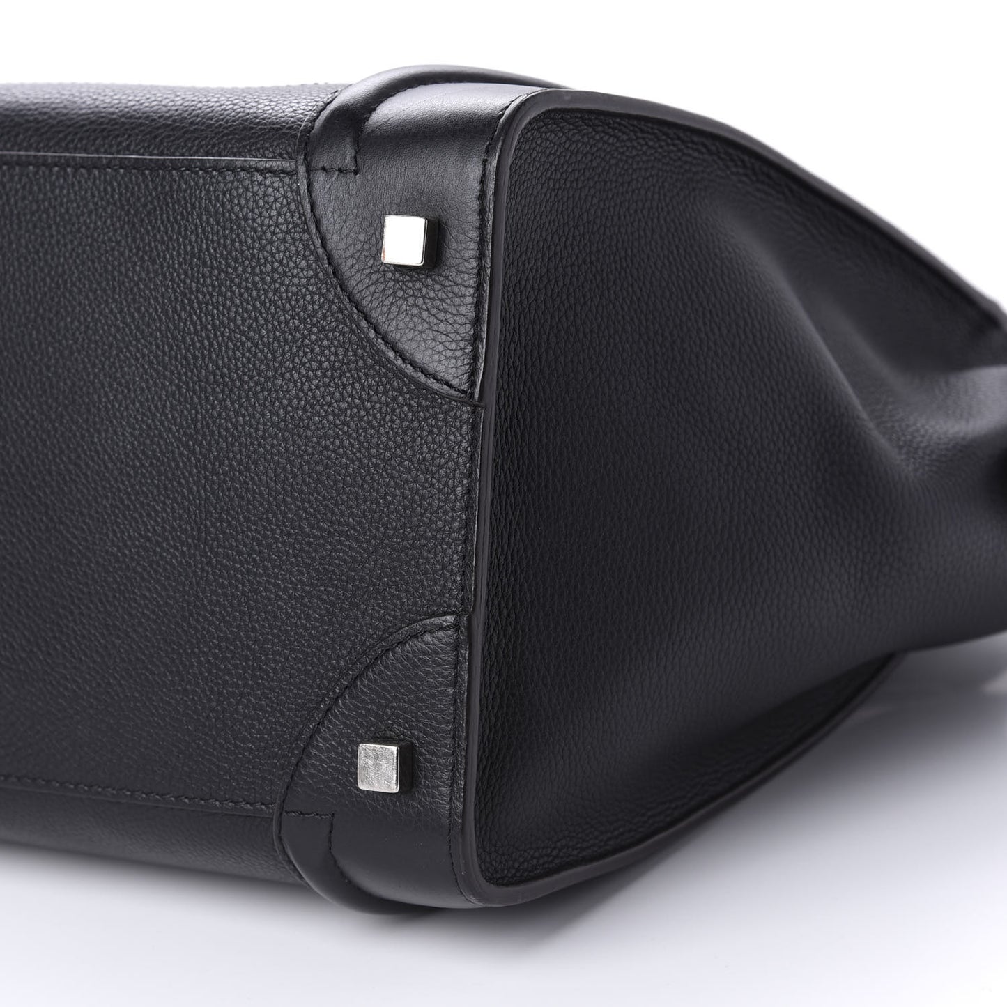 Drummed Calfskin Mini Luggage Black