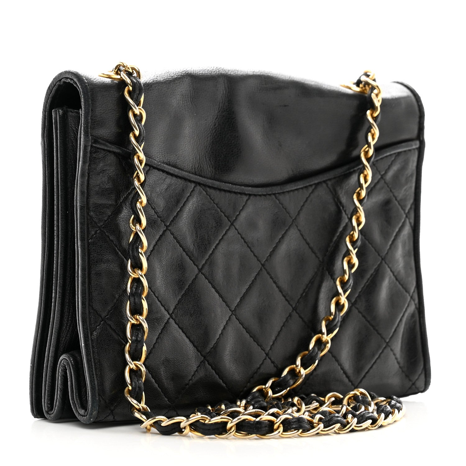 Chanel Lambskin Quilted CC Small Single Flap Black 3 of 13