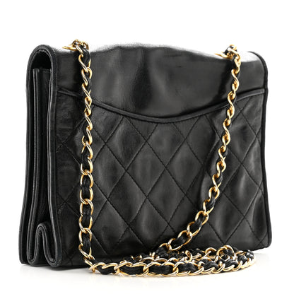 Chanel Lambskin Quilted CC Small Single Flap Black 3 of 13
