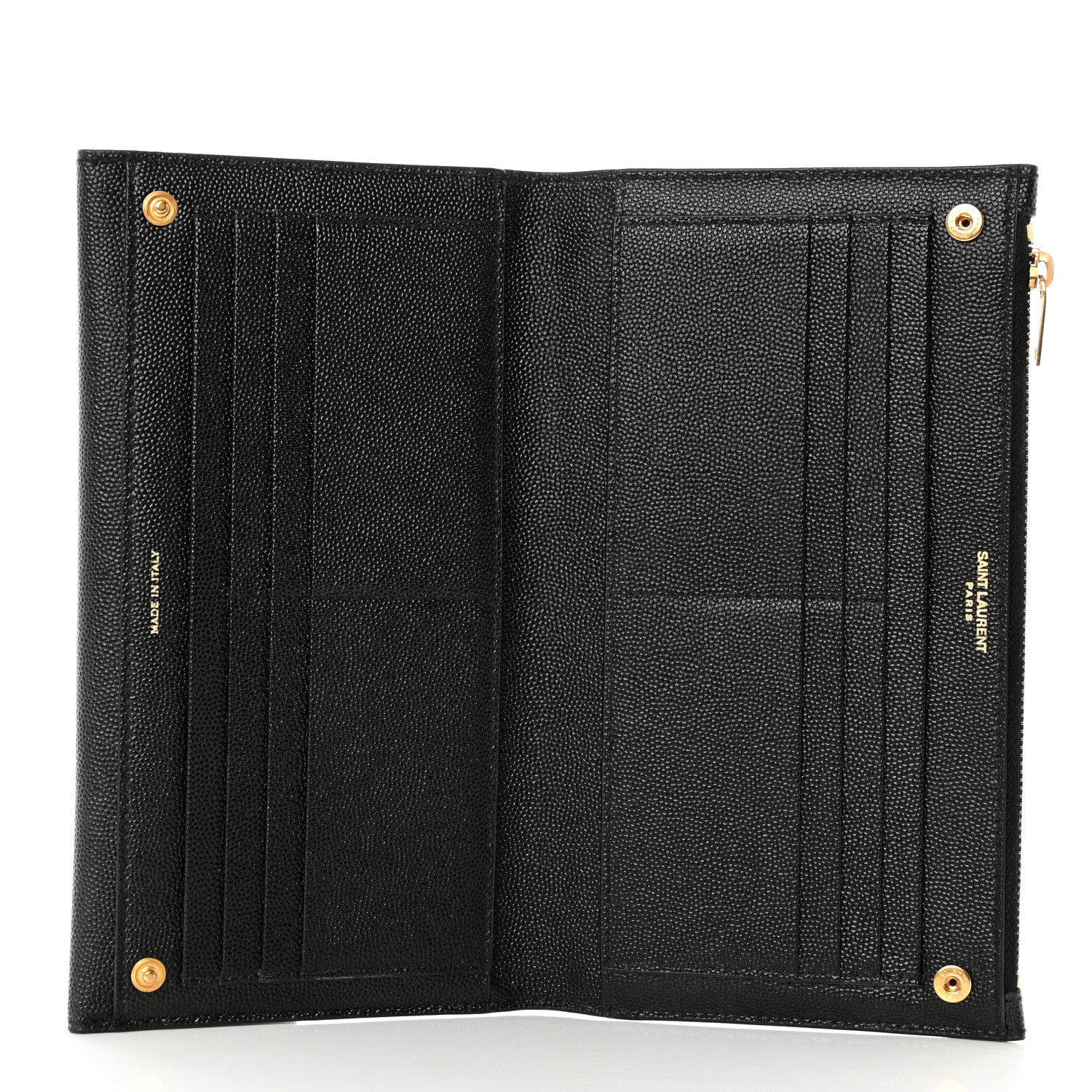 Saint Laurent Grain De Poudre Monogram Uptown Wallet Black 5 of 8