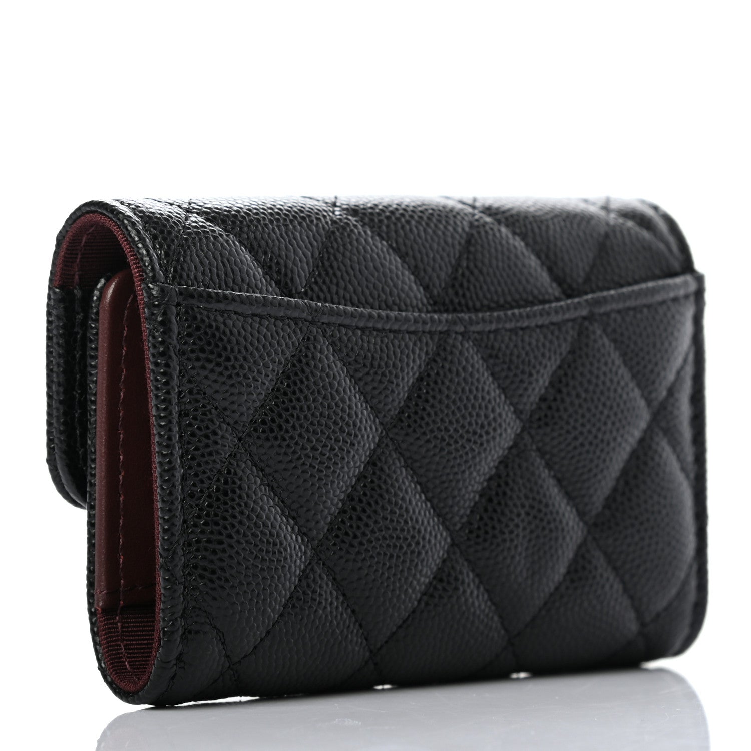Chanel Caviar Quilted Classic 4 Key Holder Wallet Black 3 of 8