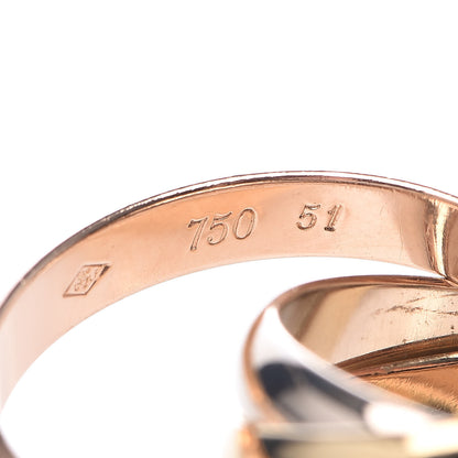 Cartier 18K Pink Yellow White Gold Classic Les Must De Trinity Ring 51 5.75 4 of 6