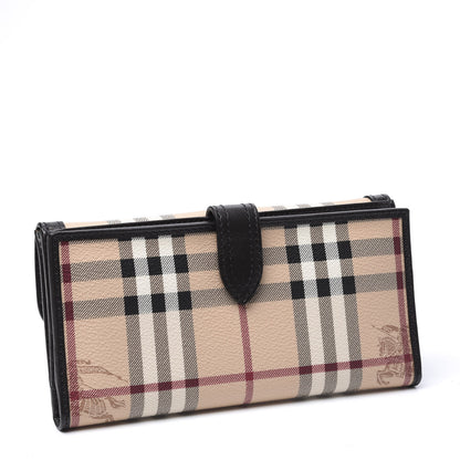 Burberry Haymarket Check Continental Wallet Chocolate 2 of 10