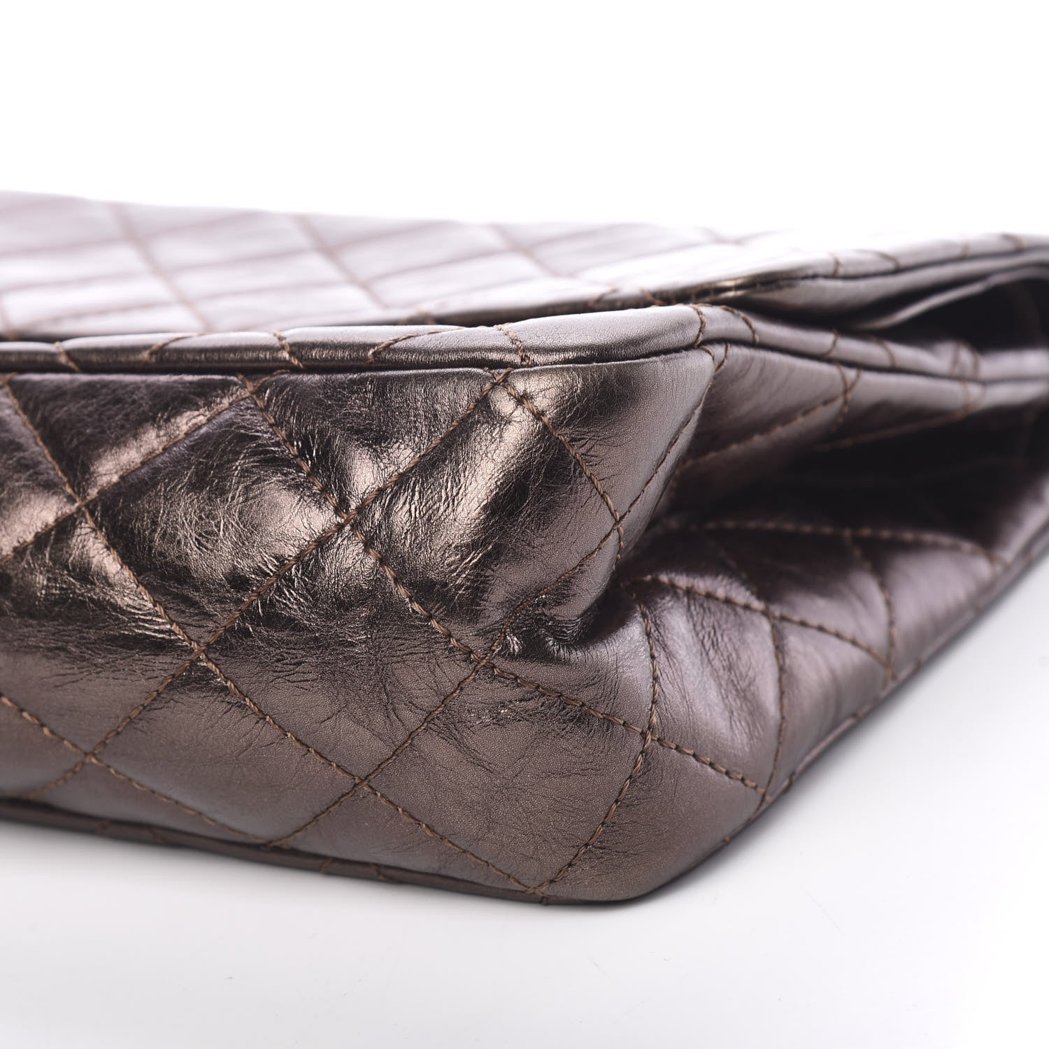 Chanel Metallic Aged Calfskin Quilted 2.55 Reissue 227 Flap Bronze 8 of 12