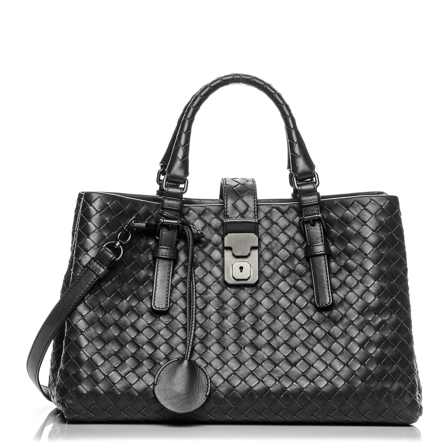 Nappa Intrecciato Small Roma Tote Grey
