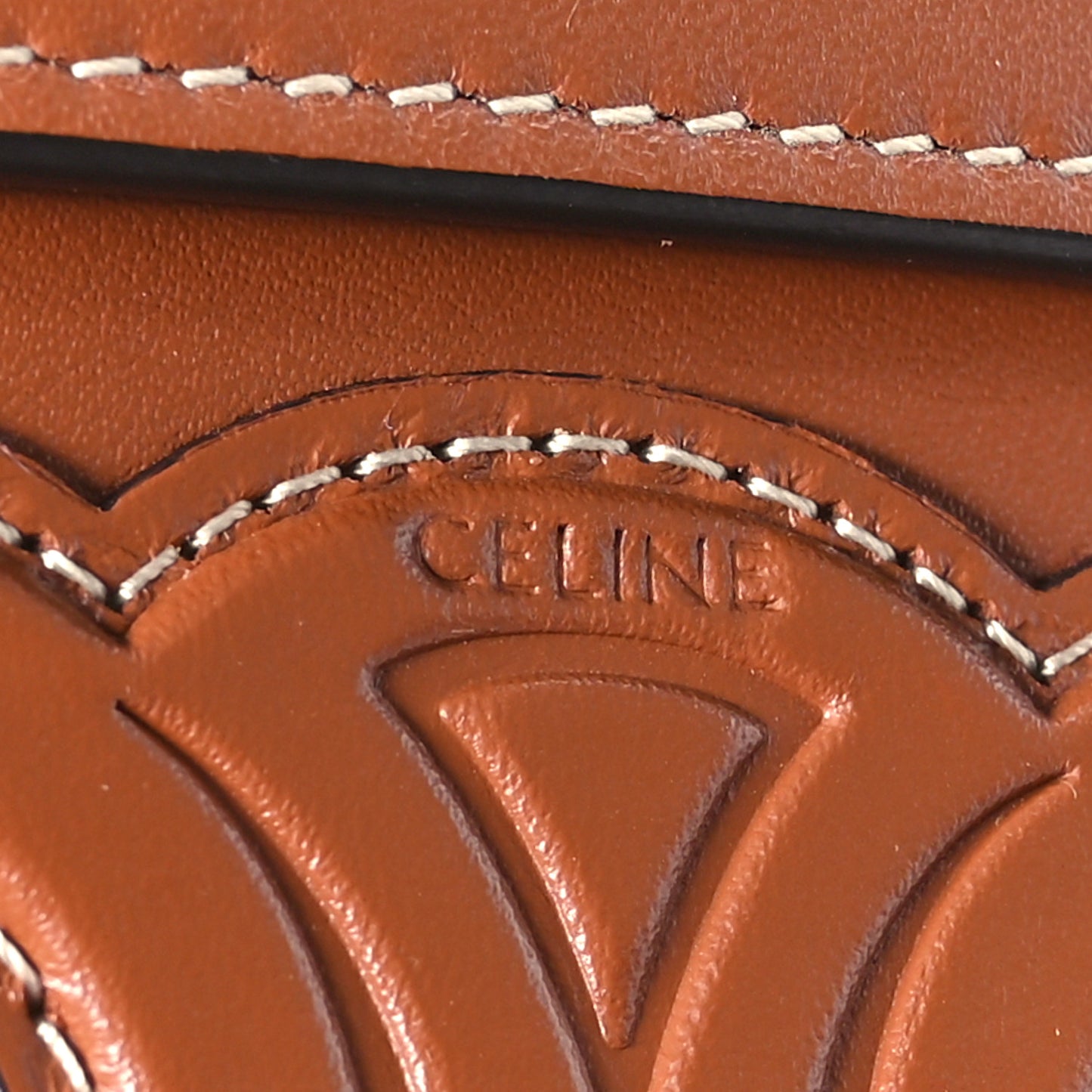 Smooth Calfskin Small Cuir Triomphe Box Tan