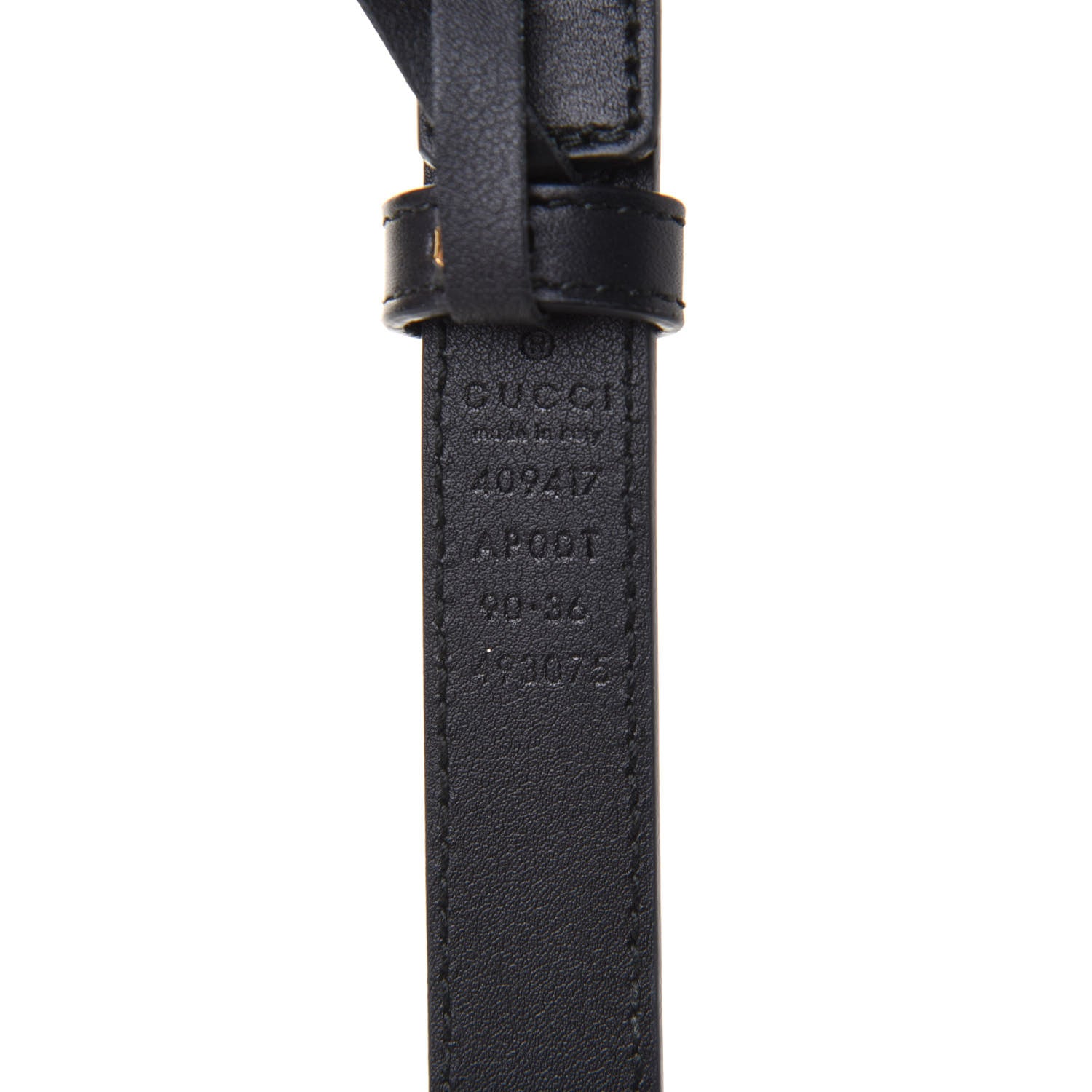 Gucci Calfskin Double G 20mm Belt 90 36 Black 3 of 5