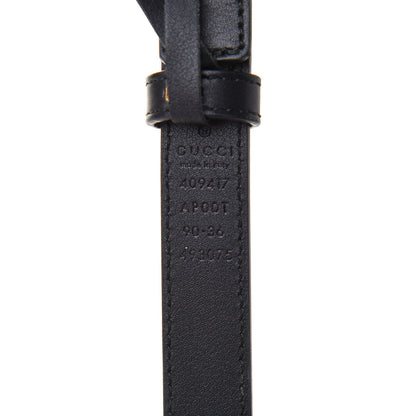 Gucci Calfskin Double G 20mm Belt 90 36 Black 3 of 5