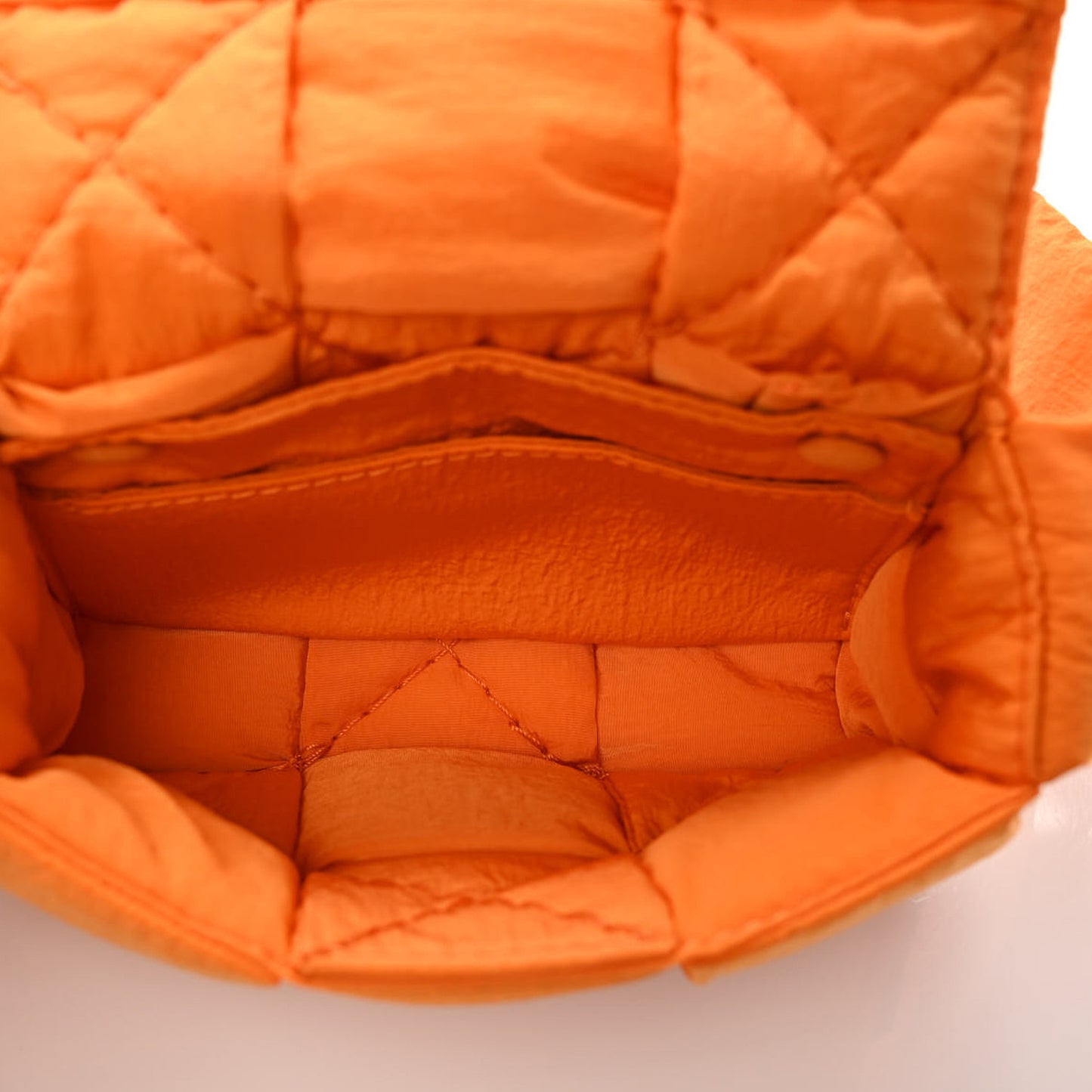 Nylon Intrecciato Padded Tech Candy Cassette Bag Orange