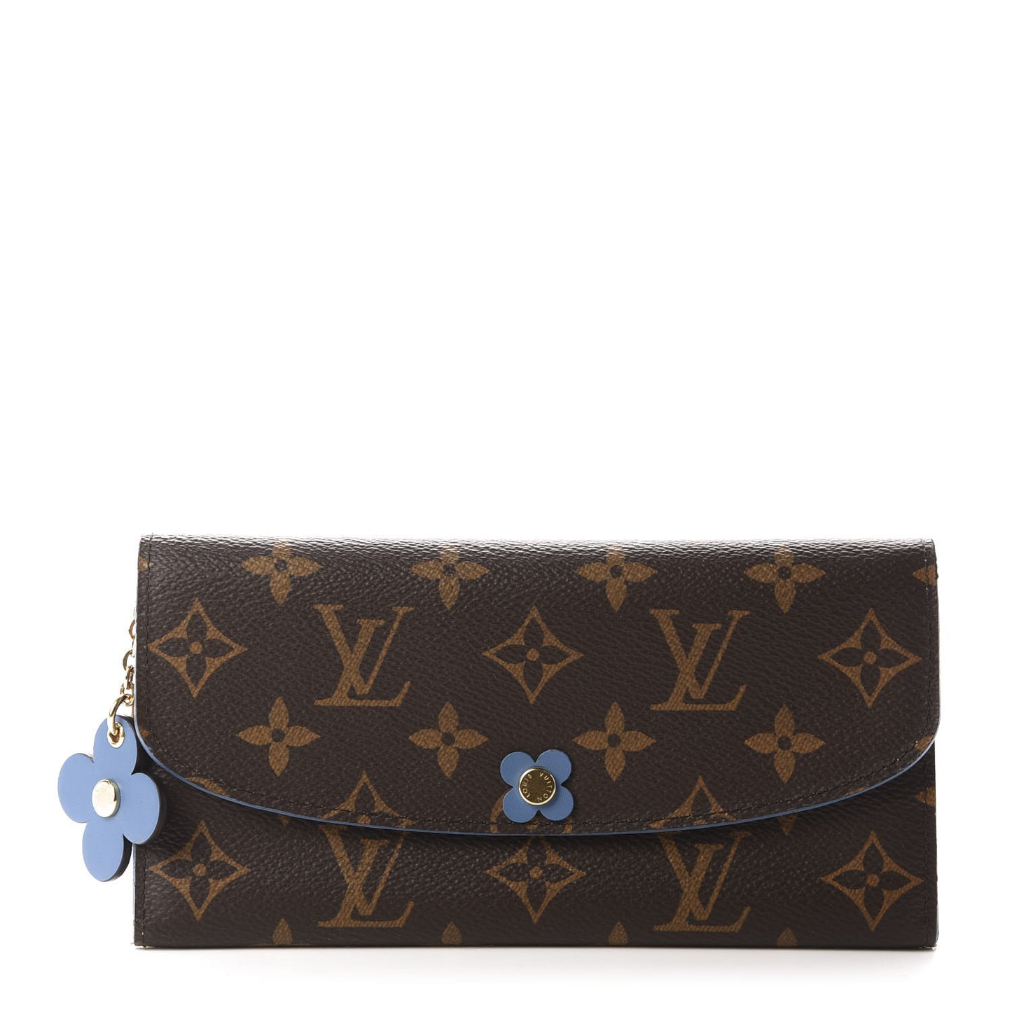 Monogram Bloom Flower Emilie Wallet Blue Jean