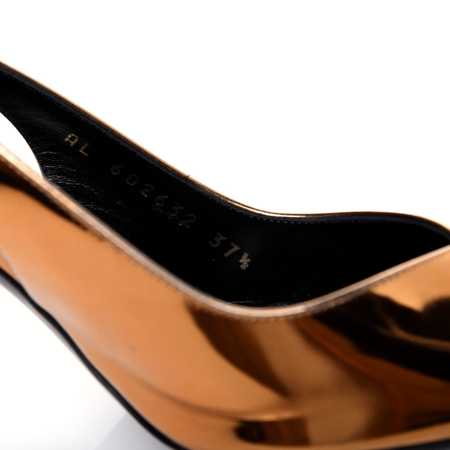 Laminated Calfskin Kiki 85 Slingback Pumps 37.5 Egypt Gold