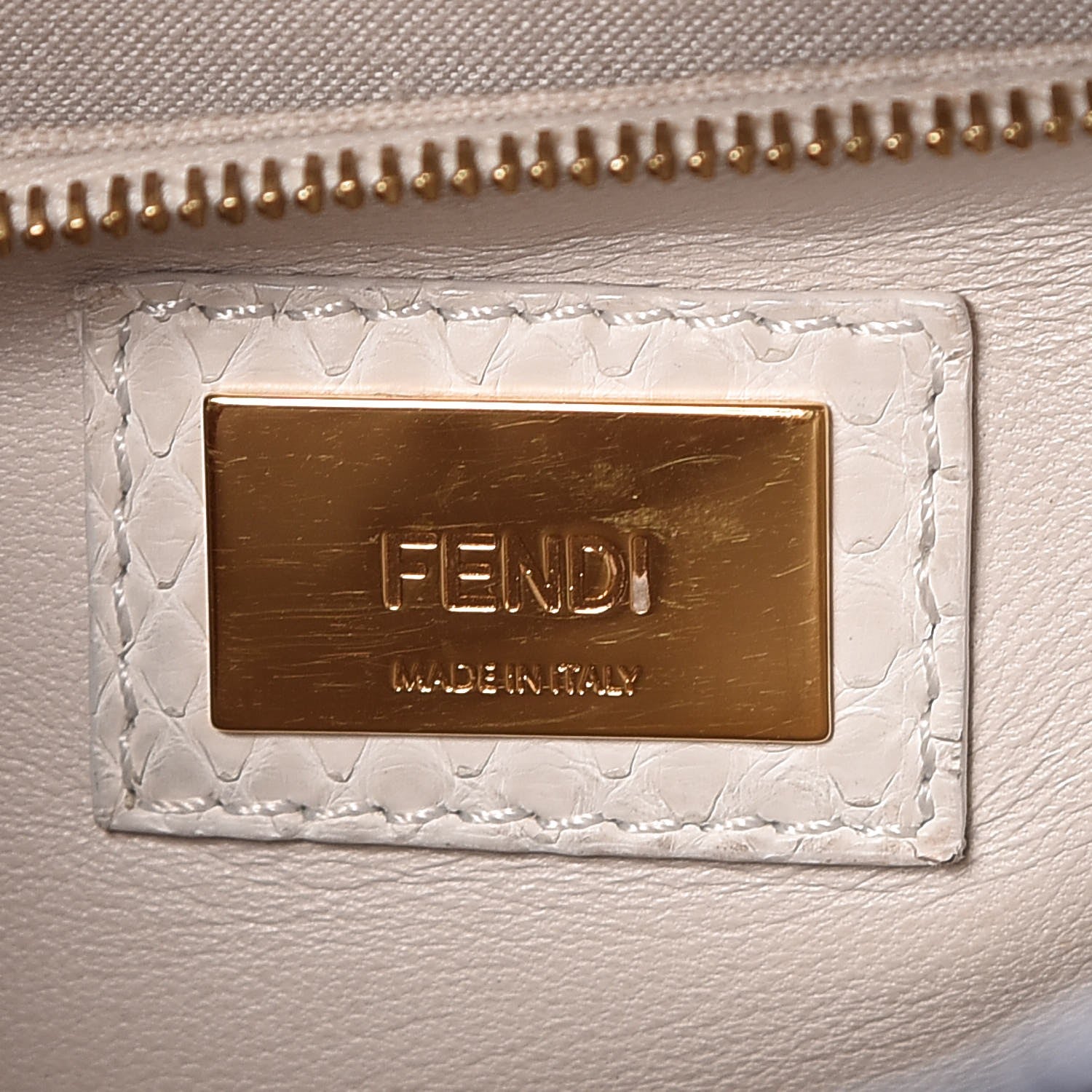 Fendi Python Mini Peekaboo Iconic Satchel Blue 7 of 14