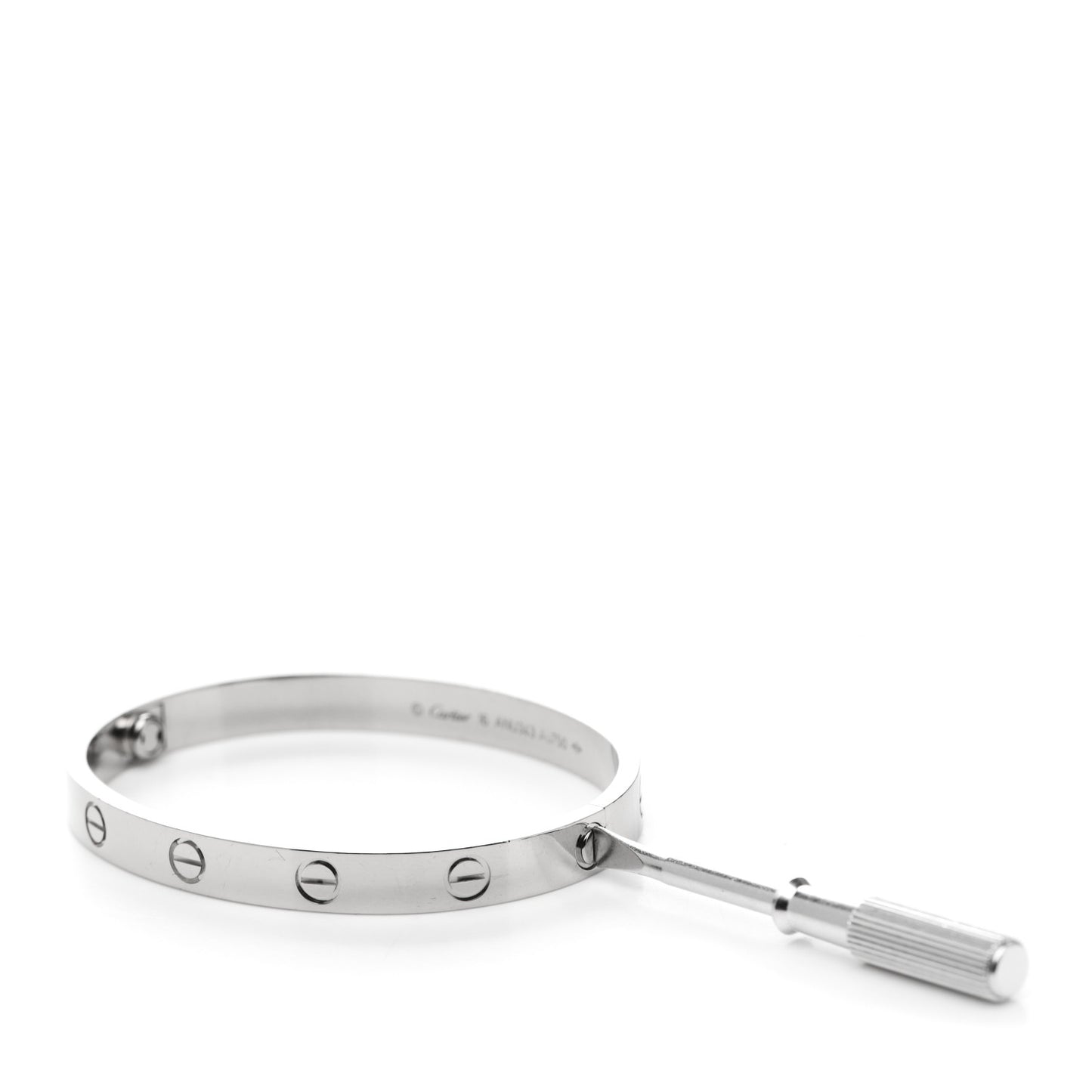 18K White Gold LOVE Bracelet 16