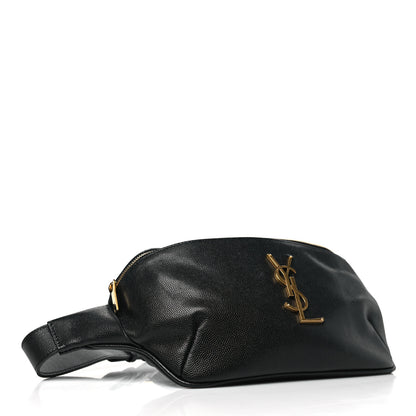 Saint Laurent Grain De Poudre Monogram Belt Bag Black 4 of 11