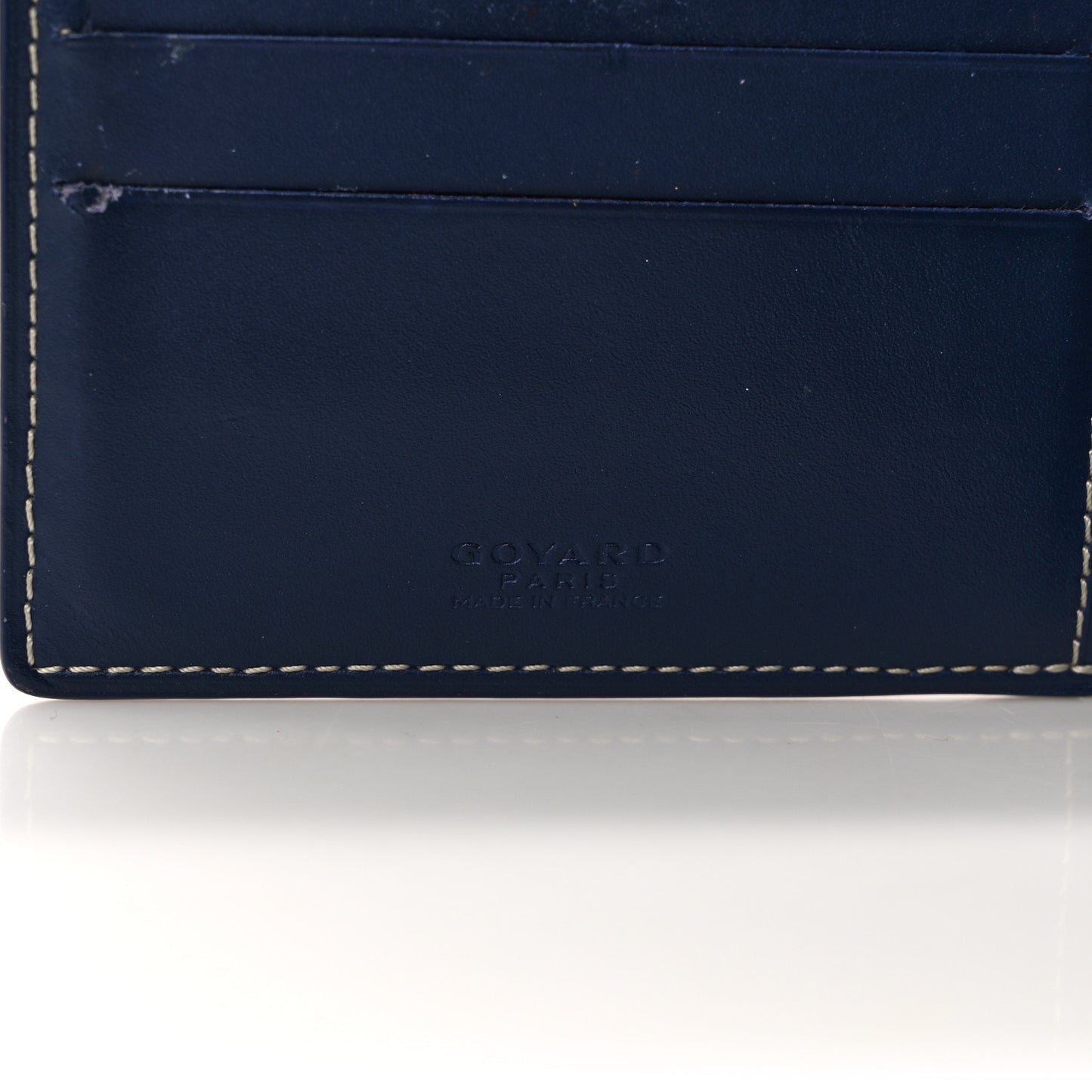 Goyardine Bi-Fold Victoire PM Wallet Navy
