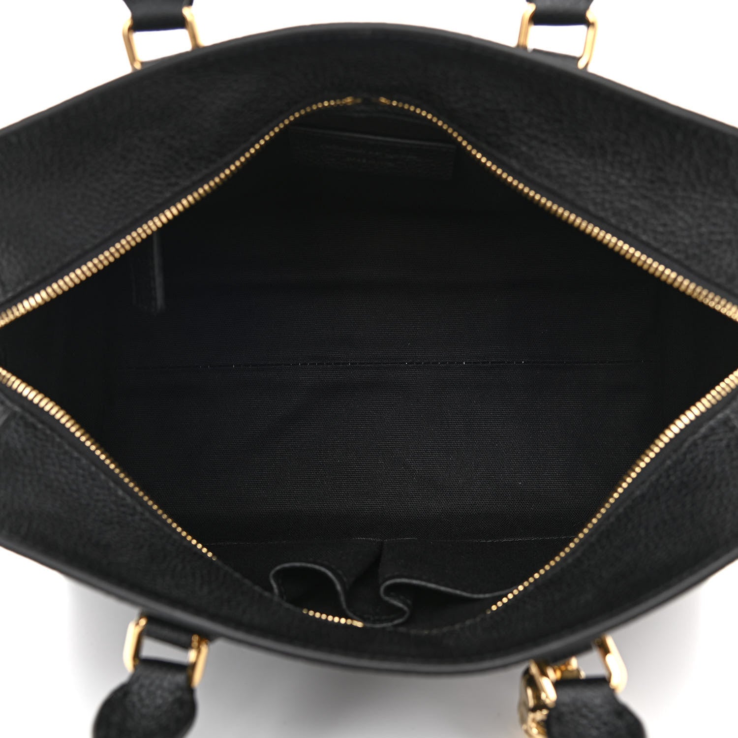 Alexander McQueen Pebbled Calfskin Small Skull Padlock Zip Around Tote Black 5 of 10