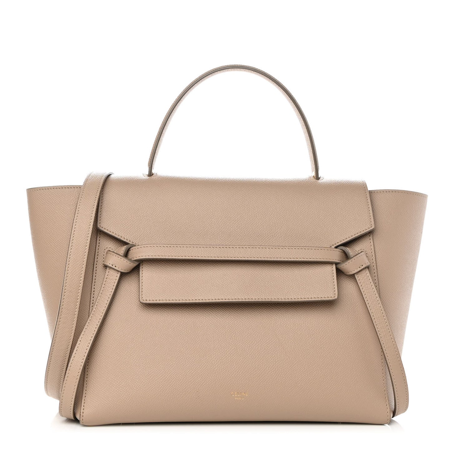 Grained Calfskin Mini Belt Bag Light Taupe