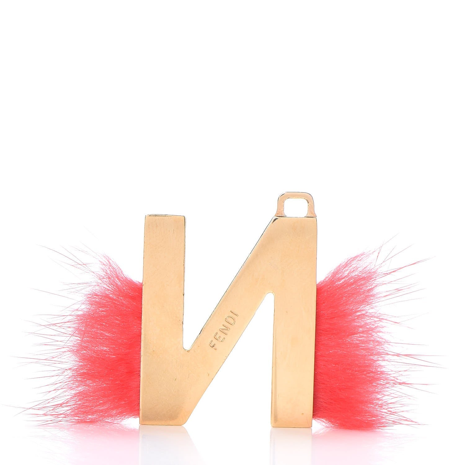 Fendi Mink Fur N ABClick Bag Charm Red 3 of 4