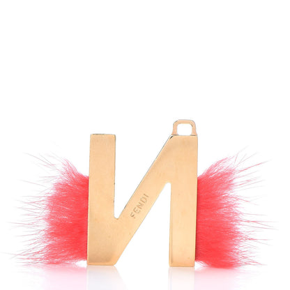 Fendi Mink Fur N ABClick Bag Charm Red 3 of 4