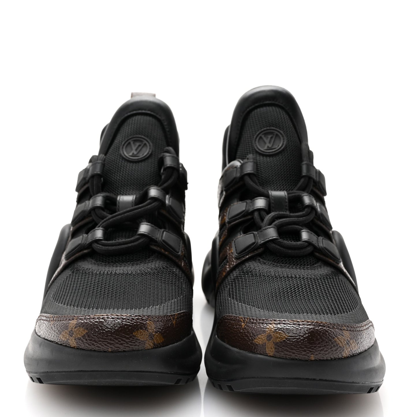 Calfskin Patent Monogram LV Archlight Sneakers 38 Black