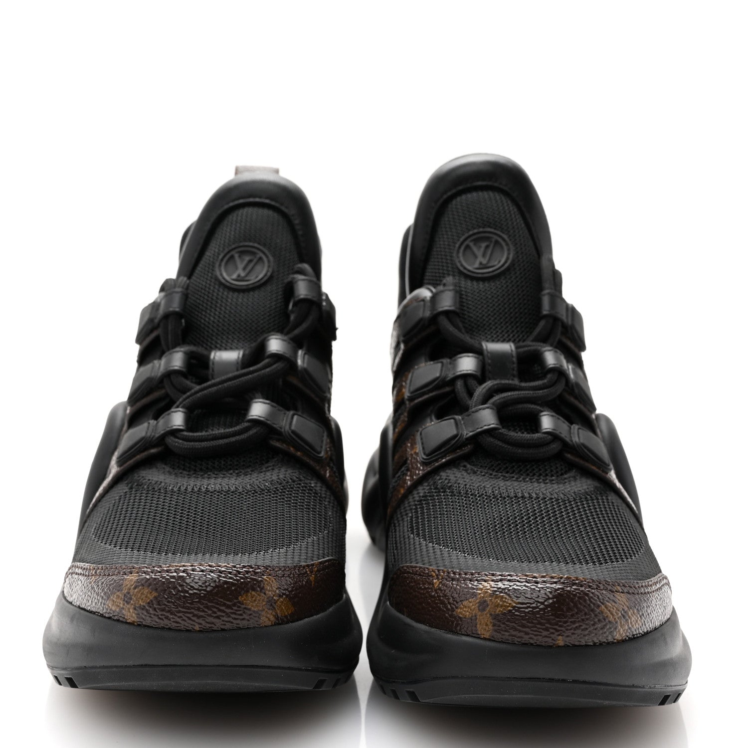 Louis Vuitton Calfskin Patent Monogram LV Archlight Sneakers 38 Black 2 of 9