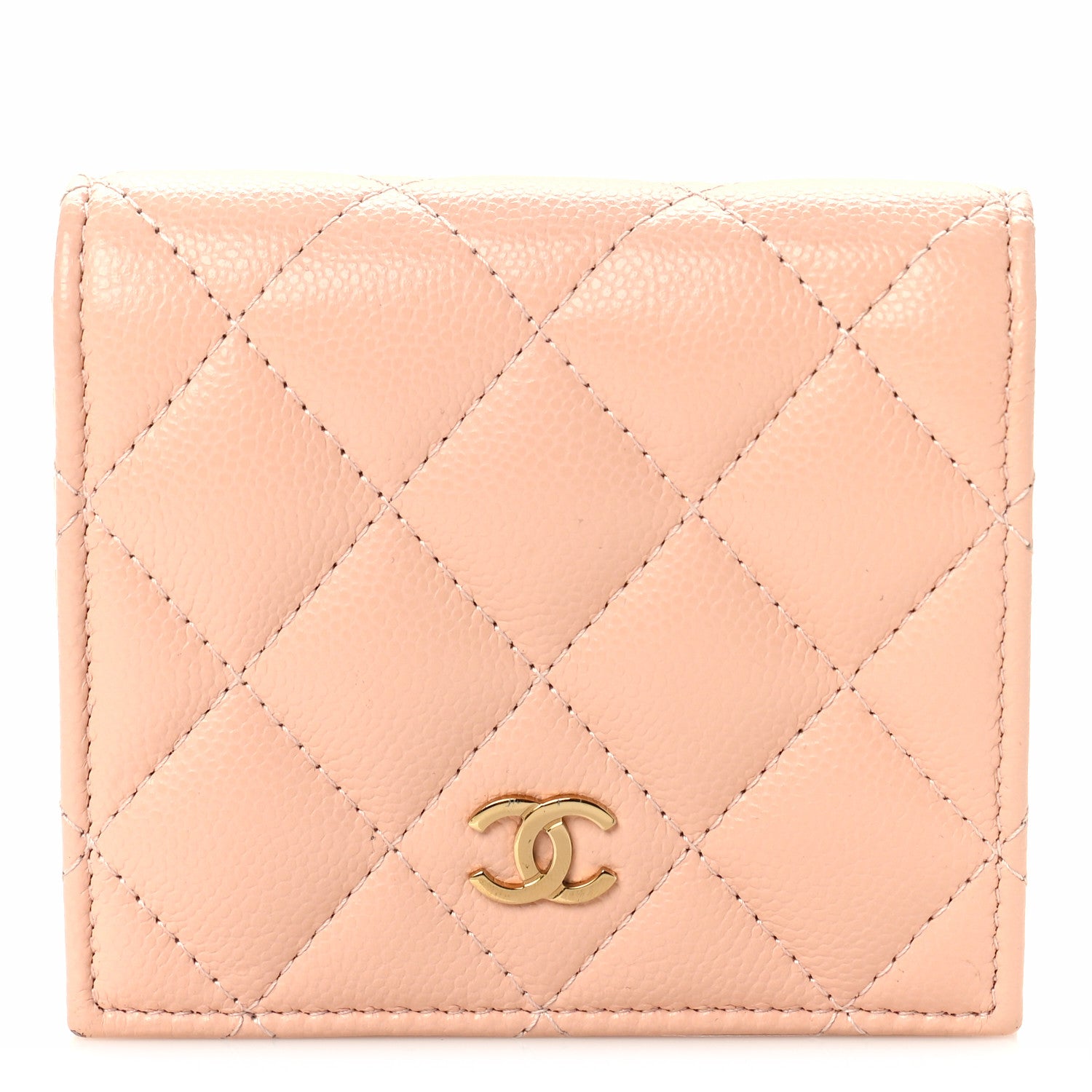 Chanel Caviar Quilted Compact Bifold Wallet Pink 1 of 9