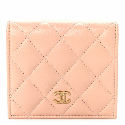 Chanel Caviar Quilted Compact Bifold Wallet Pink 1 of 9