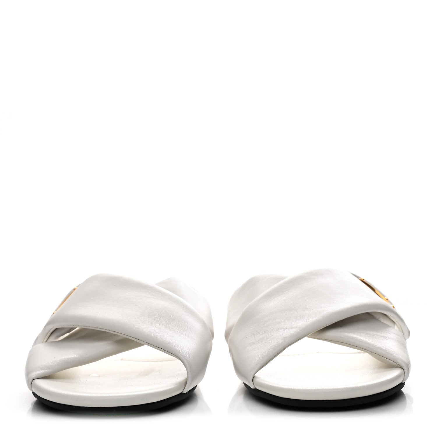 Prada Nappa Logo Strap Slide Sandals 38 White 1828369 – FASHIONPHILE