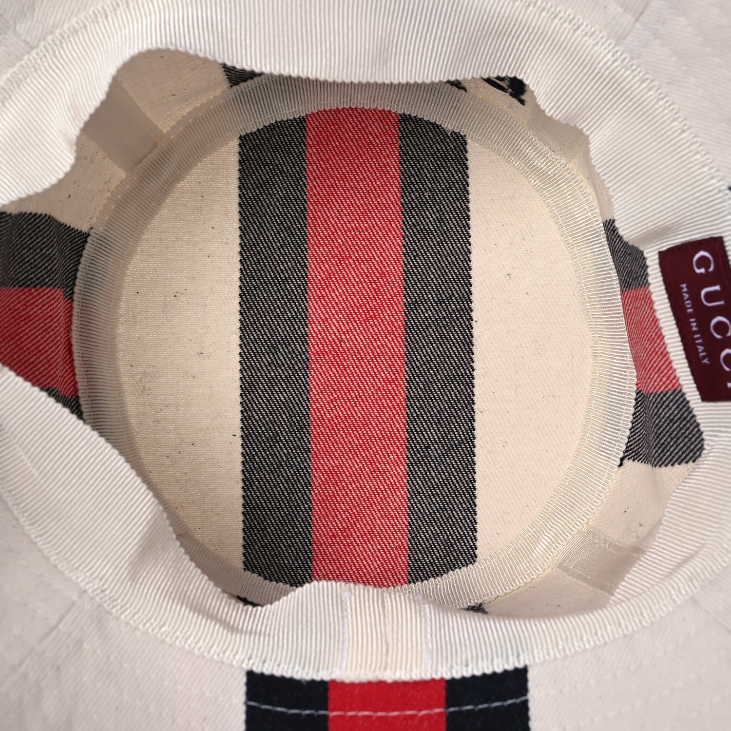 Gucci Monogram Canvas Web Bucket Hat S White 7 of 10