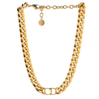 Christian Dior Metal CD Choker Necklace Gold 3 of 5