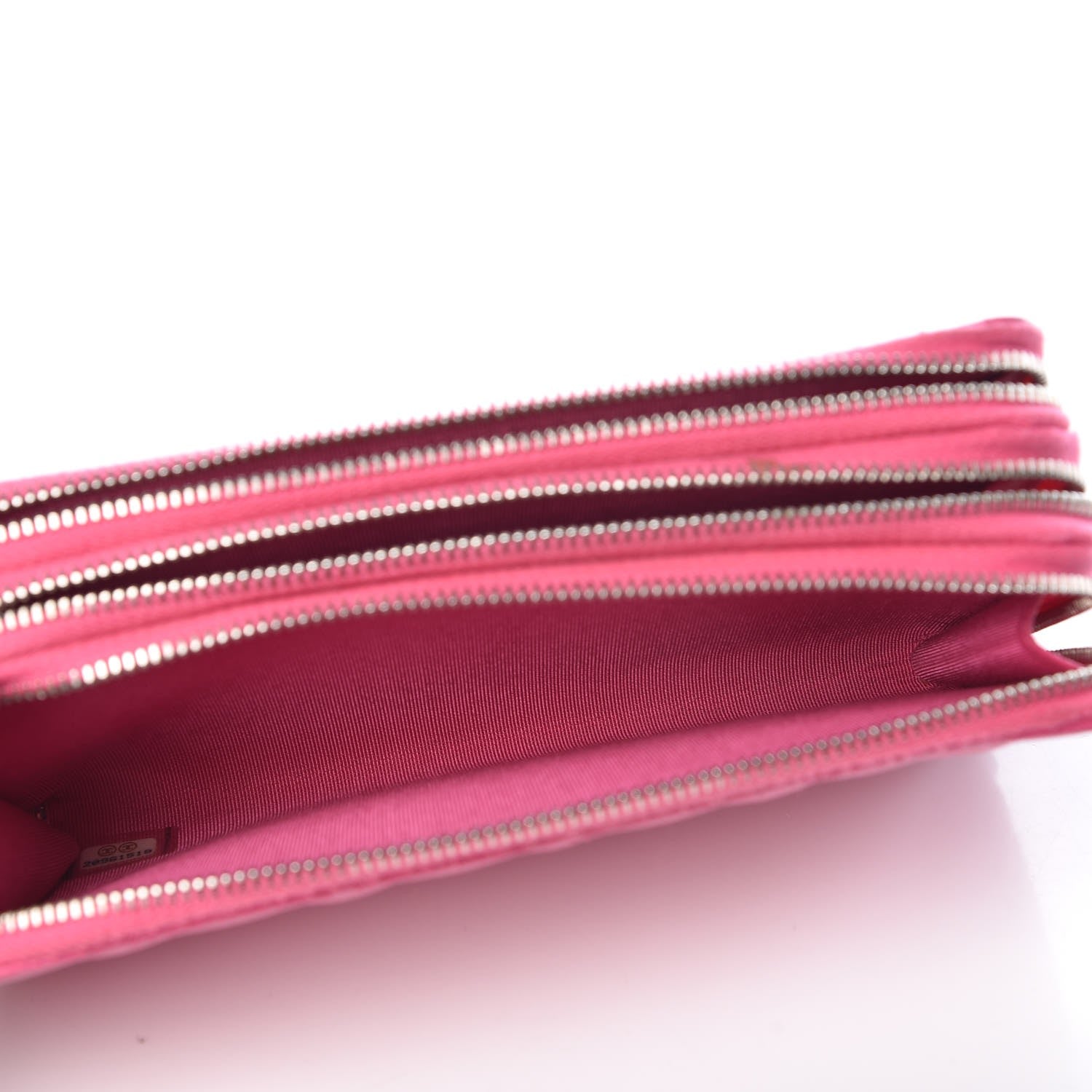Chanel Caviar Quilted Triple Zipper Wallet Pink 10 of 11