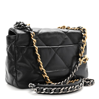 Chanel Lambskin Quilted Medium Chanel 19 Flap Black 3 of 9