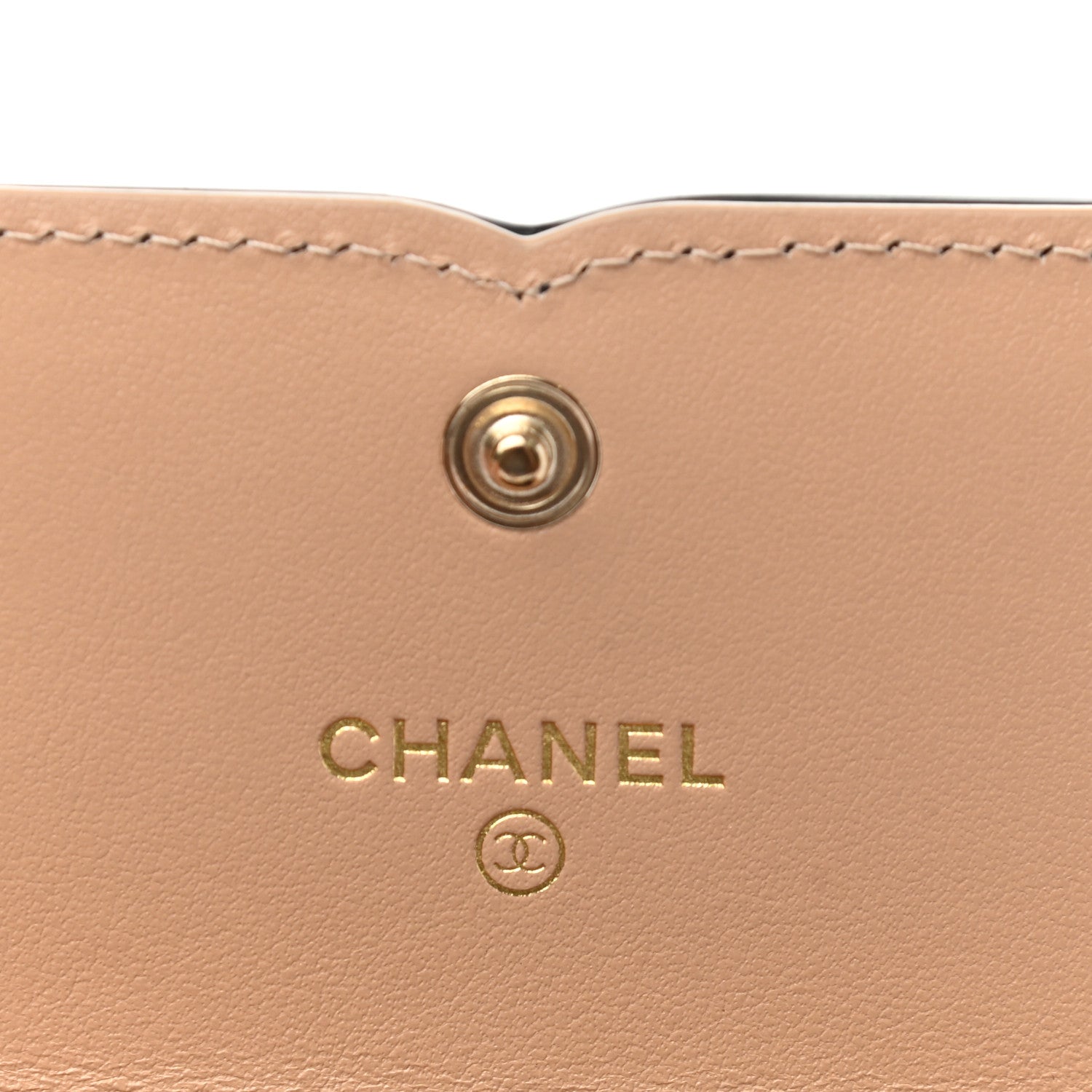 Chanel Caviar Quilted Filigree Flap Card Holder Beige Black 6 of 9