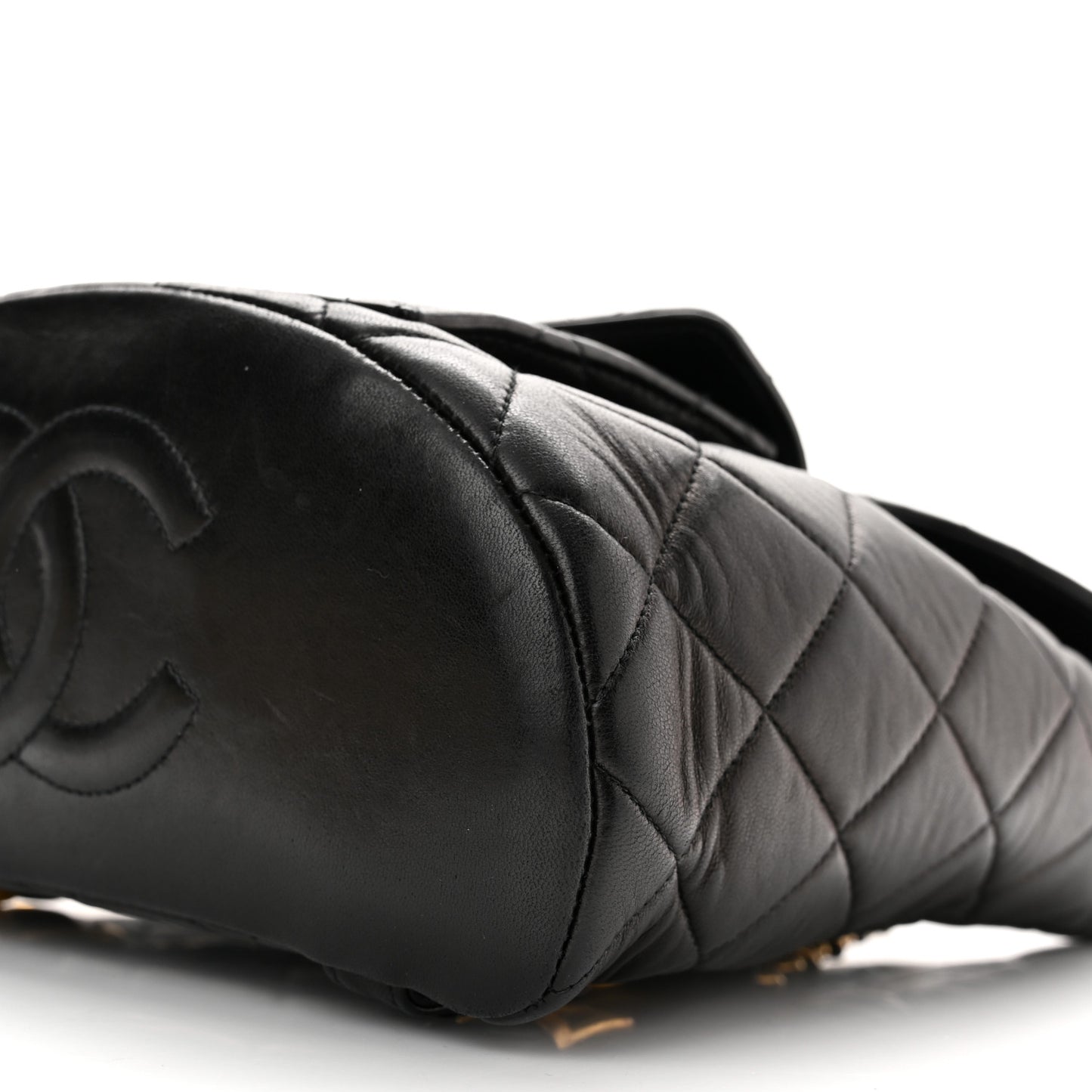 Lambskin Quilted Backpack Black