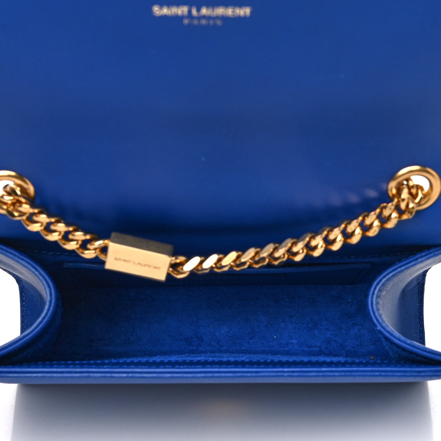 Saint Laurent Calfskin Small Classic Monogram Kate Tassel Satchel Royal Blue 5 of 16